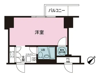 ライオンズプラザ恵比寿(ワンルーム/4階)の間取り写真