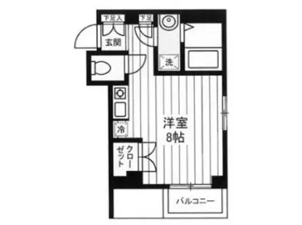 スリーゼ西ヶ丘(ワンルーム/2階)の間取り写真