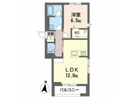 シャーメゾンアストラ(1LDK/2階)の間取り写真