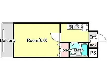 パークサイド梶ヶ谷(1K/3階)の間取り写真