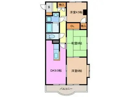 FONTAINE(3DK/2階)の間取り写真