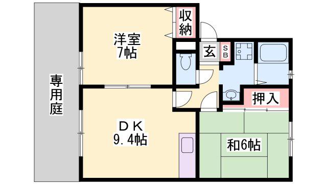 JAサンビレッジ大塚(2LDK/2階)の間取り写真