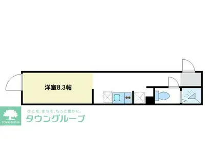 MEDIA RESIDENTIAL 北千住(ワンルーム/1階)の間取り写真