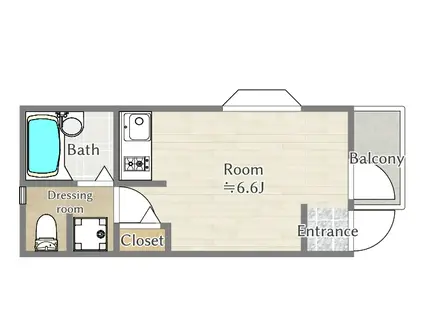 FUJISTA幡ヶ谷II(ワンルーム/3階)の間取り写真