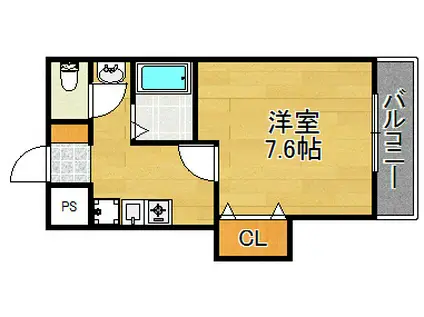 MPLAZA住吉公園弐番館(1K/9階)の間取り写真