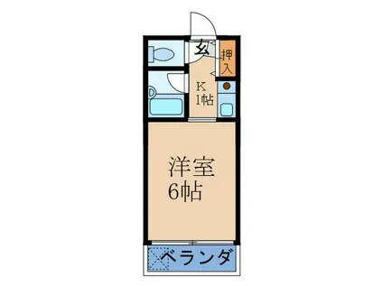 タ・ビラージュ西九条(1K/3階)の間取り写真