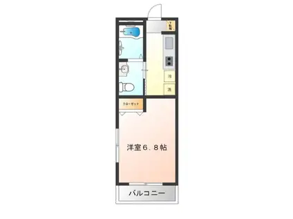 コンコルディアマローネ(1K/2階)の間取り写真