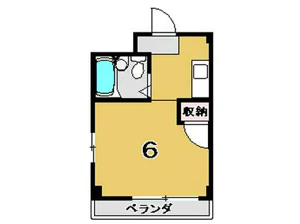 BLUE MOUNTAIN(ワンルーム/4階)の間取り写真