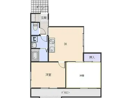 ビジョンパレス(2LDK/1階)の間取り写真