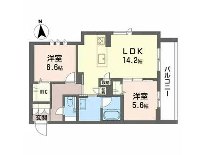 シャーメゾン並木(2LDK/4階)の間取り写真