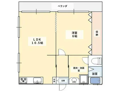 サンハイツ(1LDK/1階)の間取り写真