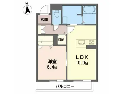 FIERTE PIECE(1LDK/3階)の間取り写真