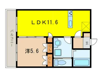 ハイムマミI(1LDK/2階)の間取り写真