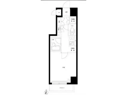 ルーブル明大前(1K/1階)の間取り写真