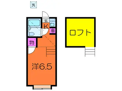 パロ桜台A号棟(ワンルーム/1階)の間取り写真