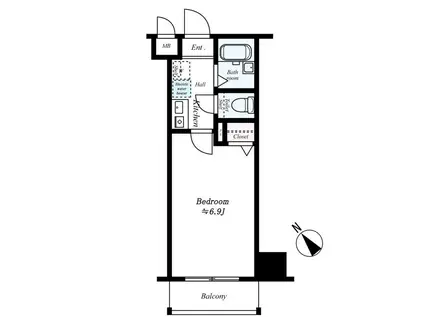 アクタス博多(1K/3階)の間取り写真