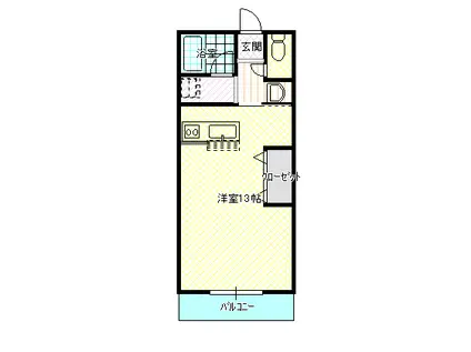 ハイツ マナ(1K/1階)の間取り写真