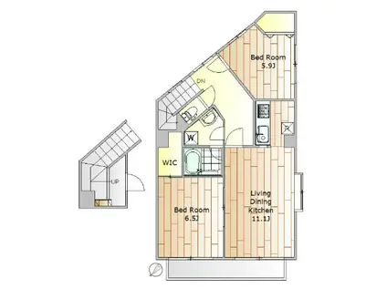 メゾン・エル―セラ(2LDK/6階)の間取り写真