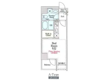 リヴィエール猿江公園(ワンルーム/6階)の間取り写真