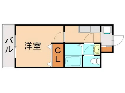 コンポート南片江(1K/2階)の間取り写真