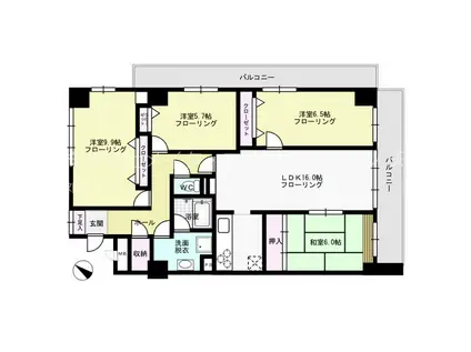 ベルメゾン赤坂フォレスト(4LDK/4階)の間取り写真