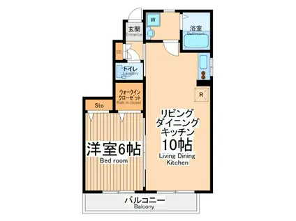 アクジス(1LDK/1階)の間取り写真