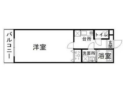 ライラック町田(1K/1階)の間取り写真