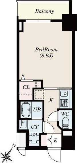 SーRESIDENCE安城ADORABLE(1K/10階)の間取り写真