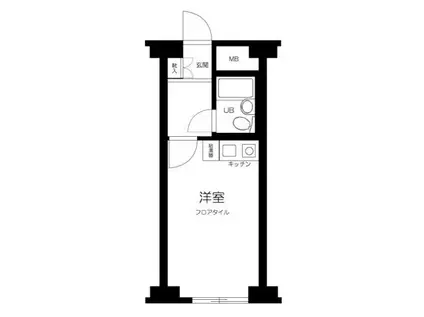 ダイアパレス石神井公園(ワンルーム/6階)の間取り写真