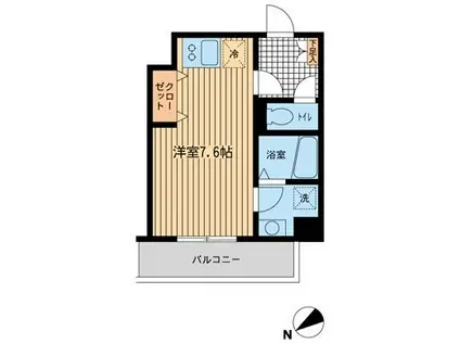 モノトーノ門前仲町(ワンルーム/5階)の間取り写真