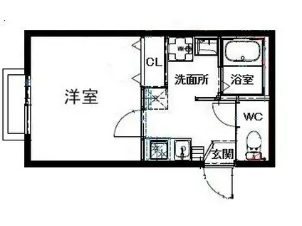 KASUKABE HIGASHI TERRACE(1K/1階)の間取り写真