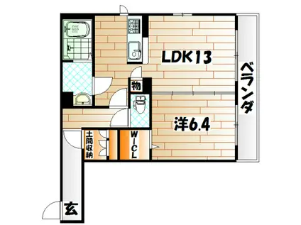 ブライト・グッド・メゾン明和(1LDK/2階)の間取り写真