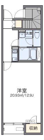 レオネクストアリエッタ(1K/1階)の間取り写真