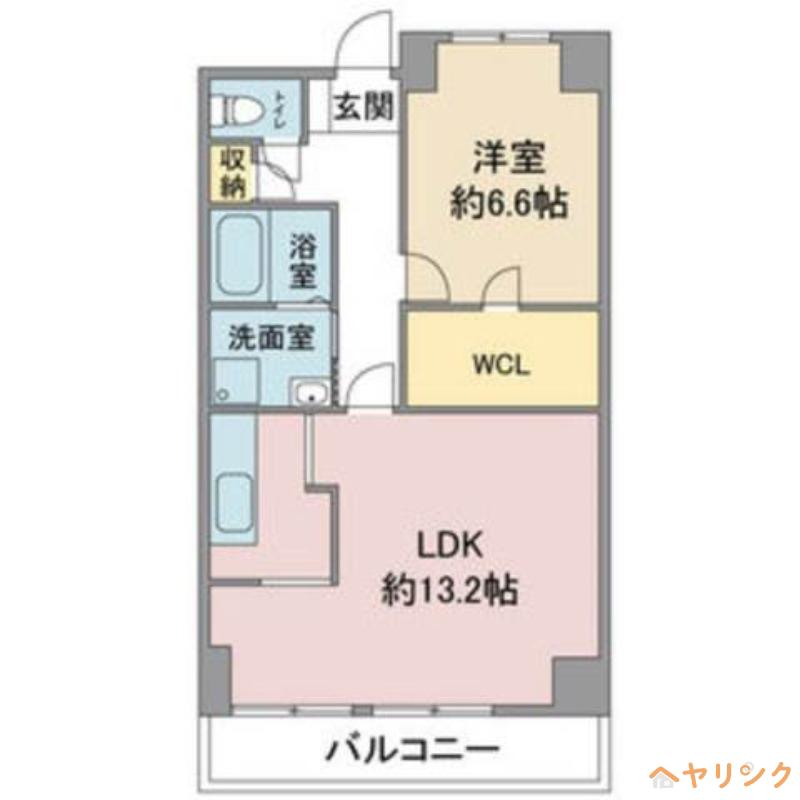 シャルマン高社(1LDK/5階)の間取り写真