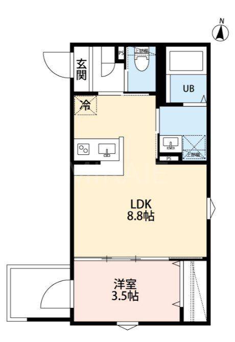 BREEZE BAY 湘南(1LDK/3階)の間取り写真