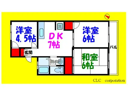 リージェントハイツ(3DK/1階)の間取り写真