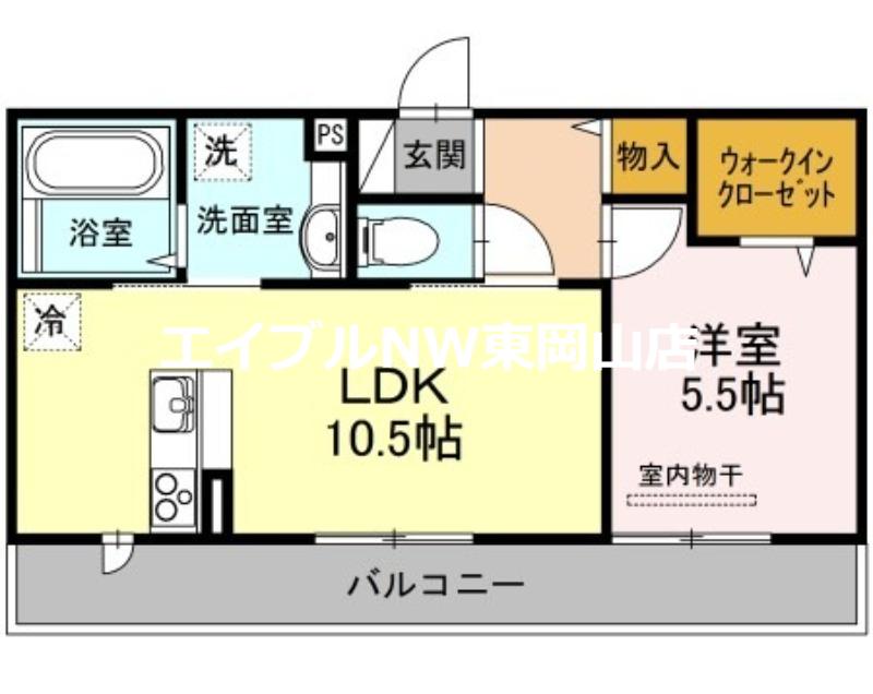 グランシャリオ B棟(1LDK/3階)の間取り写真