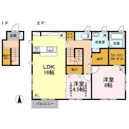 XEVOR(2LDK/2階)の間取り写真