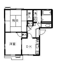 アネックス雅 A棟(2DK/1階)の間取り写真