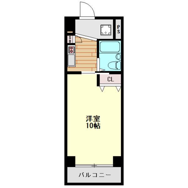 ドムス高倉(1K/2階)の間取り写真