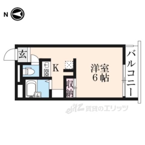 レオパレス冨田Ⅲ(1K/1階)の間取り写真