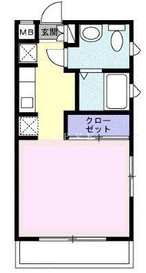 エピーMアキオカ(ワンルーム/3階)の間取り写真