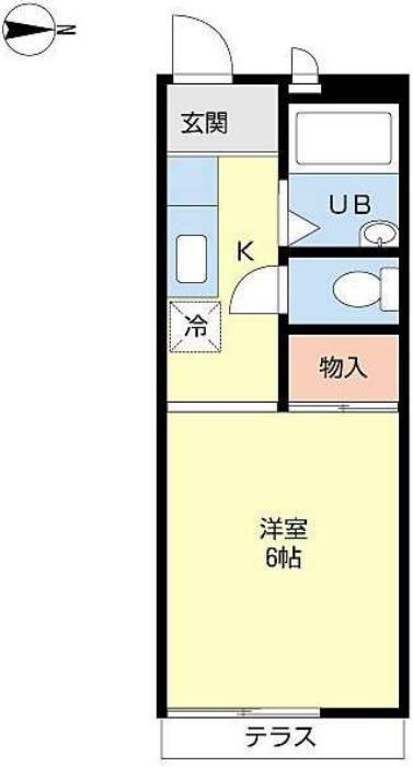 第5関口ハイム(1K/1階)の間取り写真