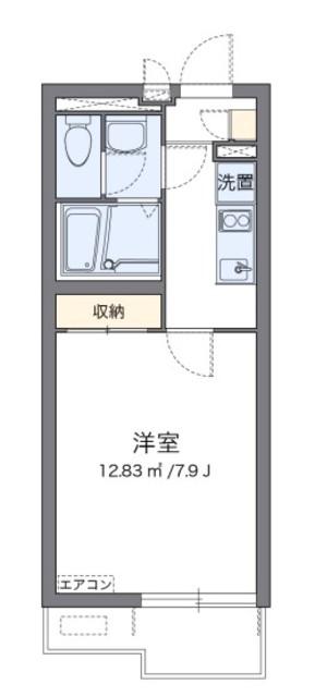 クレイノクレイ(1K/1階)の間取り写真