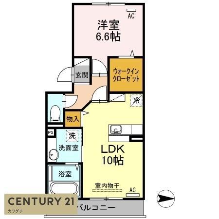 ボヌール コート(1LDK/3階)の間取り写真