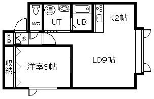 ワーハウス2003(1LDK/2階)の間取り写真