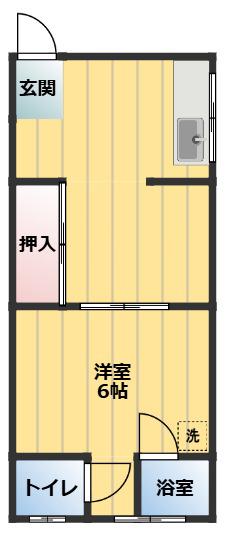 中山文化(2K/2階)の間取り写真