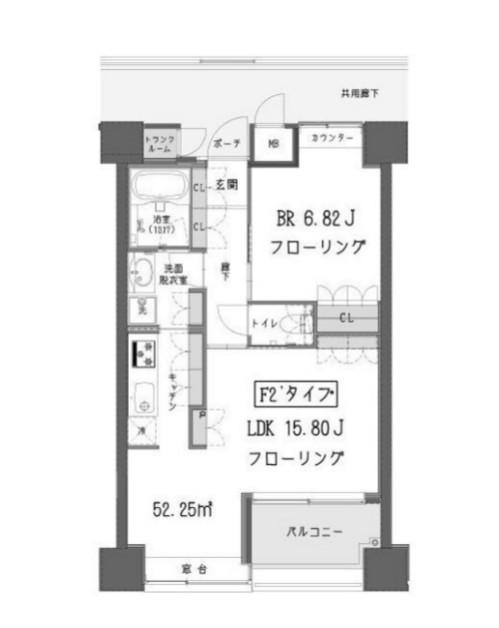 ガーデン蒲田(1LDK/8階)の間取り写真