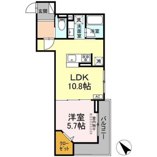 D′BLESS鶴見市場(1LDK/3階)の間取り写真
