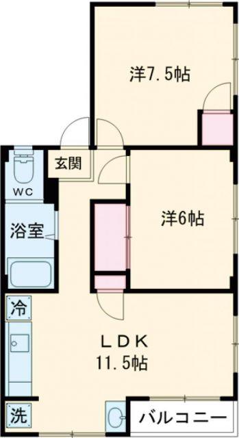 ポニーコーポラス(2LDK/2階)の間取り写真